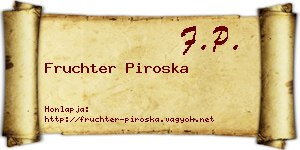 Fruchter Piroska névjegykártya